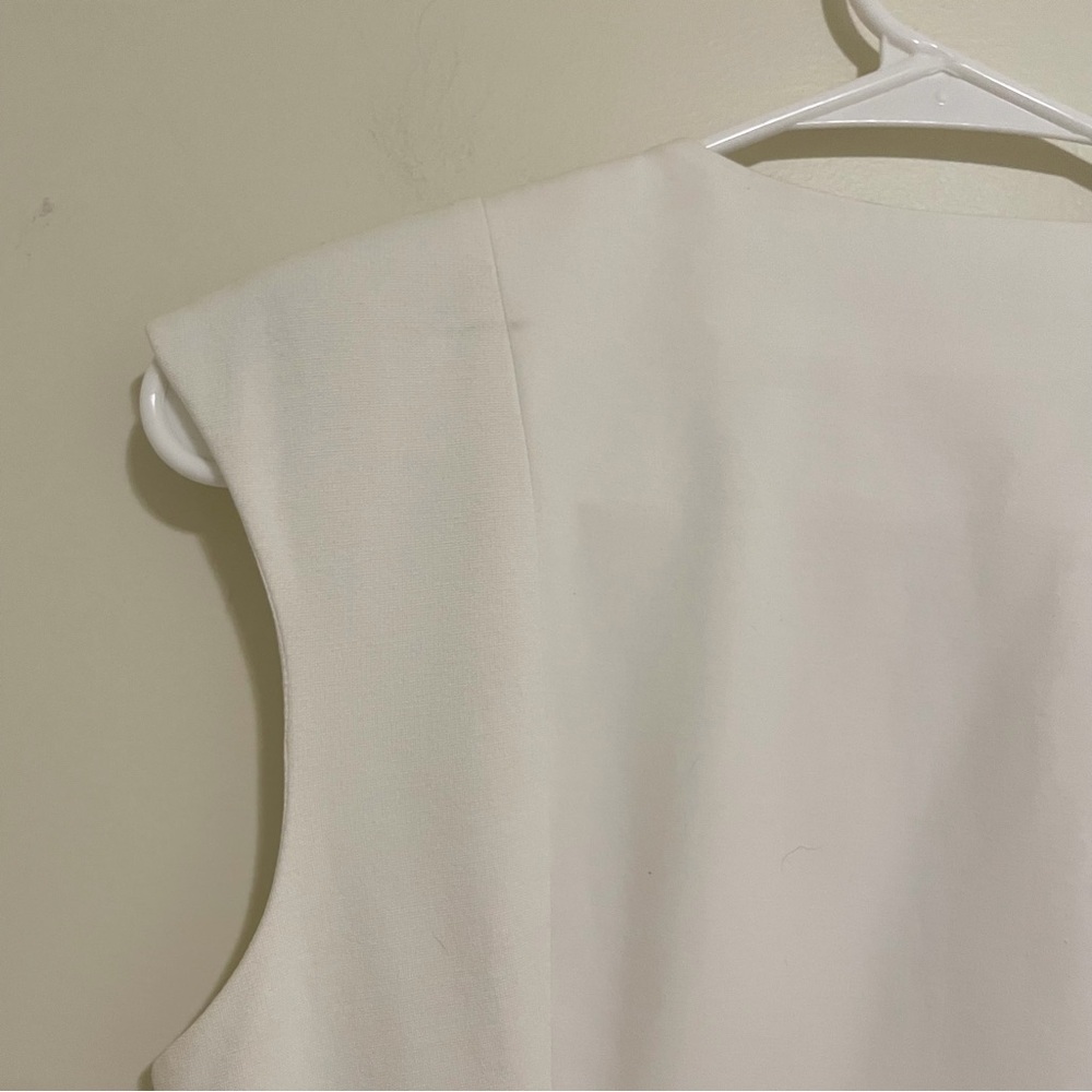 Ted Baker Janthum White Double-Zip Peplum Sheath Dress Size 2 - Picture 10 of 12